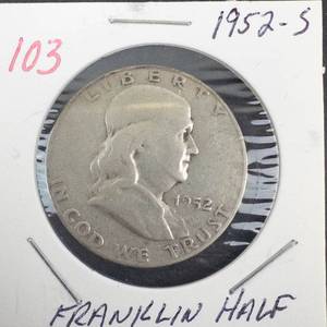1952-S Franklin Half Dollar