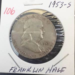 1953-S Franklin Half Dollar