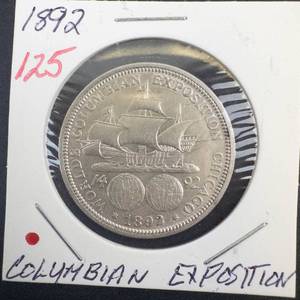 1892 Columbian Exposition Half Dollar. NOTE 1892 scarce date! Beautifful coin