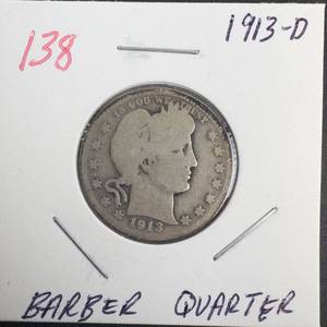 1913-D Barber Quarter
