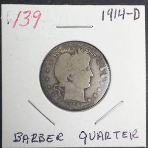 1914-D Barber Quarter