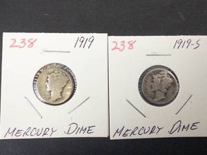 1919, 1919-S Mercury Dimes