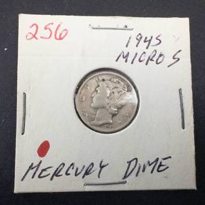 1945 Micro S Mercury Dime