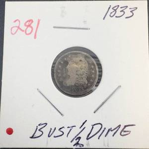 1833 Bust Half Dime