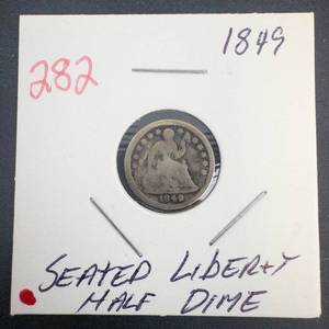 1849 Seated Liberty Half Dime