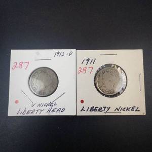 1911, 1912-D Liberty V Nickels