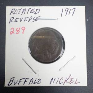 1917 Buffalo Nickel with a rotated reverse