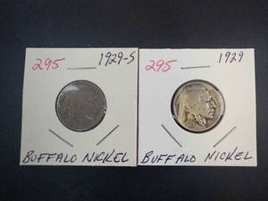 1929, 1929-S Buffalo Nickels