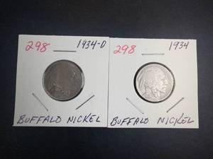 1934, 1934-D Buffalo Nickels