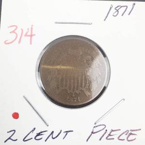 1871 2 Cent Piece