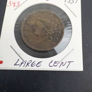 1837 Large Cent, head of 1838