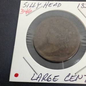 1839 Large Cent, Silly Head