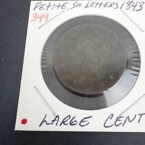 1843 Large Cent, petite, sm letters