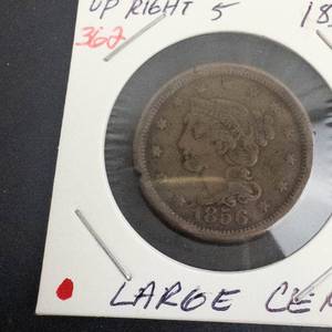1856 Large Cent, upright 5
