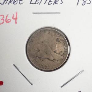 1858 Flying Eagle Cent, lg letters