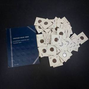 vintage album #2 starting 1941, 50 wheat cents