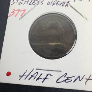 1804 plain 4 stemless wreath Half Cent