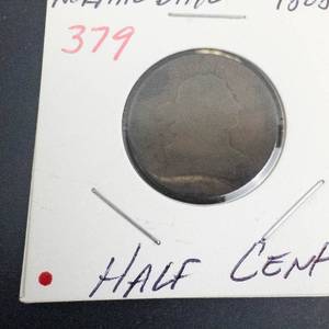 1808 Half Cent, normal date