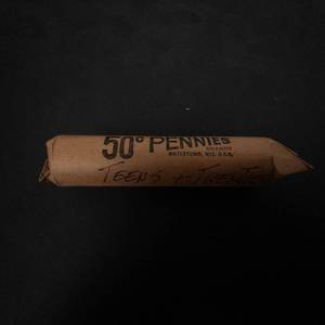 1 roll of 50 wheat cents teens thru twenties