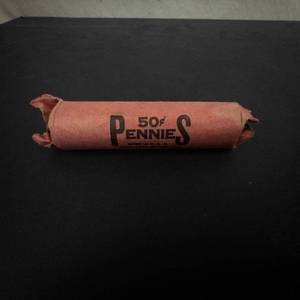 1 roll of 50 wheat cents teens thru twenties