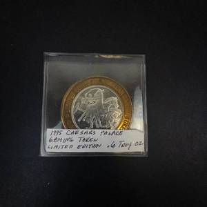 1995 Caesars Palace limited edition gaming token  approx .6 troy oz