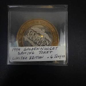 1994 Golden Nugget limited edition gaming token  approx .6 troy oz