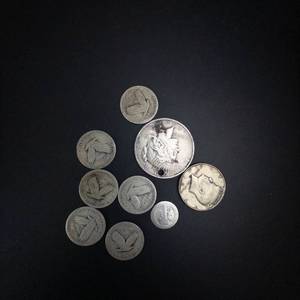 1 bag of junk US silver coins 2.4 oz 90%