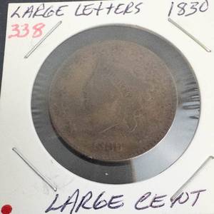 1830 Large Cent, large letters