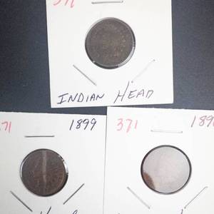 1897, 1898, 1899 Indian Head Cents