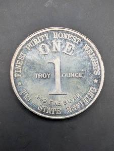 Bicentennial One Troy Ounce .999 Fine Silver Coin - God Bless America 1776-1976