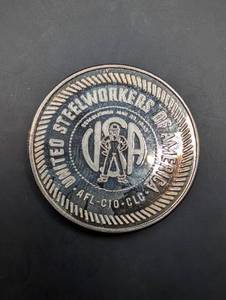 United States Workers of America Silver Round - 1 oz .999 Fine Silver, Lead SD 1987