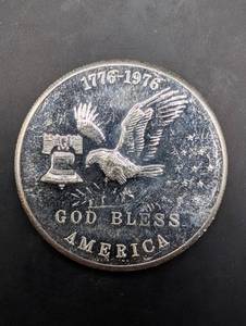 God Bless America Bicentennial Silver Round - 1 oz .999 Fine Silver
