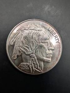 Buffalo Round 1 oz .999 Fine Silver - Native American Obverse