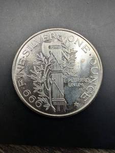 Mercury Dime Replica Silver Round - 1 Oz .999 Fine Silver