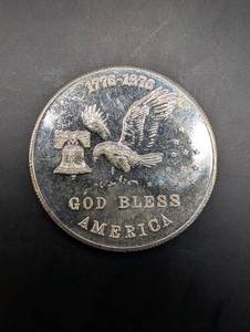 First State Refining 1 Troy Ounce .999 Fine Silver Round Bicentennial 1776-1976 God Bless America