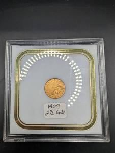 1909 $2.5 Gold Indian Coin