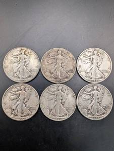 Walking Liberty Half Dollars 1942-1946 (Lot of 6)