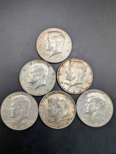 1964 Roosevelt Dimes - Group of Circulated Coins, 90% Silver, Mixed Toning