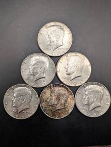 Kennedy Half Dollars - 1964 Lot Of 6