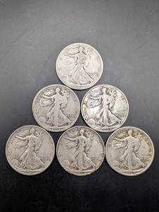 Walking Liberty Half Dollars (Lot of 6)
