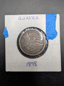 Barber Quarter 1898 - U.S. 25-Cent Silver Coin (Philadelphia)