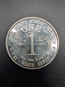 Tri-State Refining Bicentennial 1776-1976 1 oz .999 Fine Silver Round