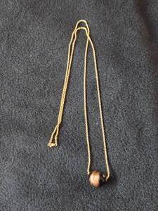 11.4-grams 14K Gold Chain with Black & Gold Pendant 30