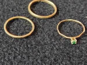 3.5-grams (total) 14K Gold - Lot of (3) Rings