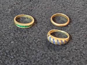 7.8-grams (total) 14K Gold - Lot of (3) Ring