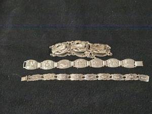 68.7-grams (total) Sterling Silver - Lot of (3) Bracelets