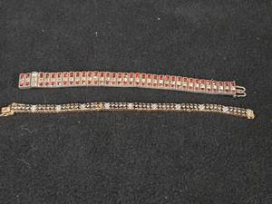 46.1-grams (total) Sterling Silver - Lot of (2) Bracelets