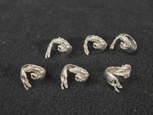 37.4-grams (total) Sterling Silver - Lot of (6) Wrap-around Horse Rings