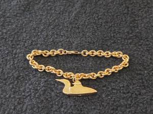 30-grams 14K Gold Bracelet with Loon Pendant