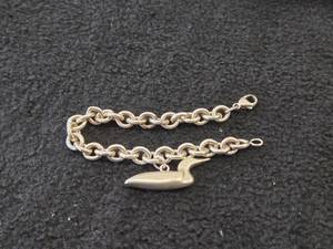 34.6-grams Sterling Silver Loon Charm Bracelet